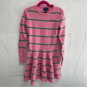 Pink and Green Striped Wool J. Crew Dress